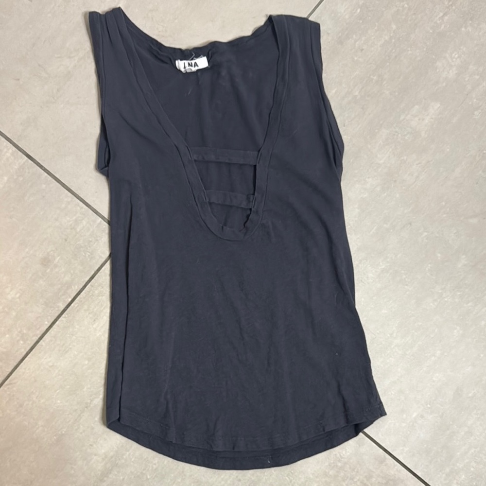 LNA Black Sleeveless Top